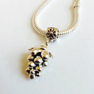 “GRAPE” Dangling Charm Bead For European Style Charm Bracelets or Necklace
